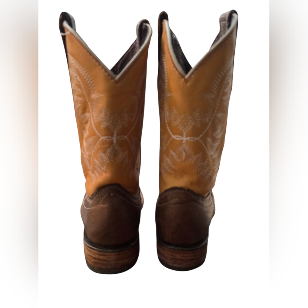 Veretta Brown and Tan Cowboy Boots - Picture 3 of 4